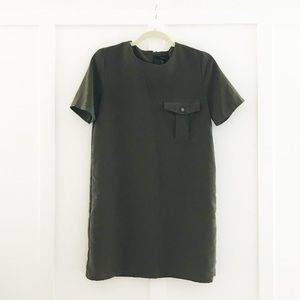 Olive green shift dress